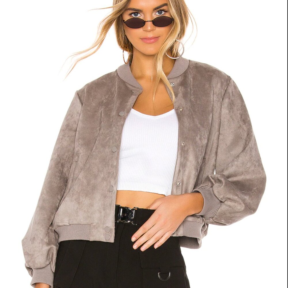 NWT {superdown} Emily Button Up Bomber Jacket ~ Size Medium